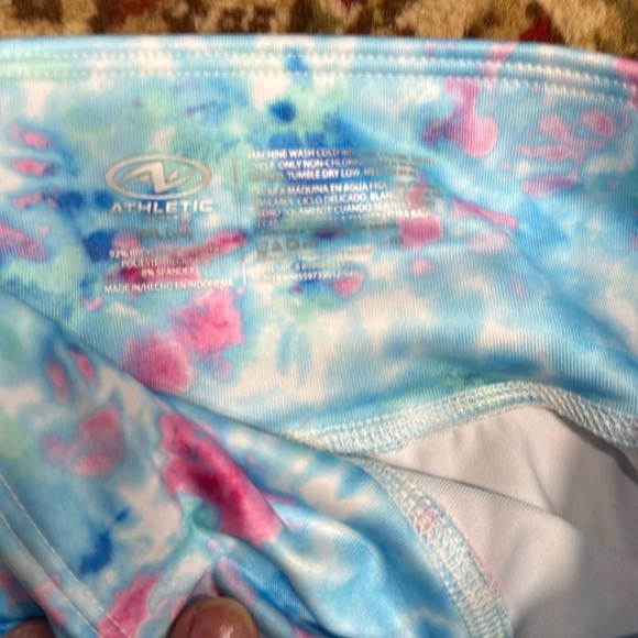 Athletic Blue and Pink Tie-Dye Tank Top and Shorts Set - Picture 8 of 8
